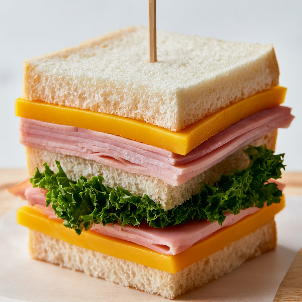 Sandwiches for Parties with Ham and Cheddar