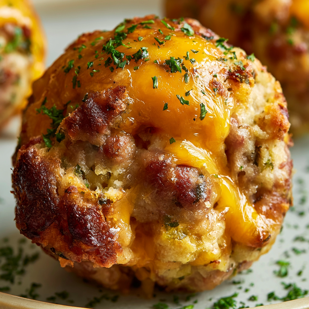 Cheesy Sausage Stuffing Balls