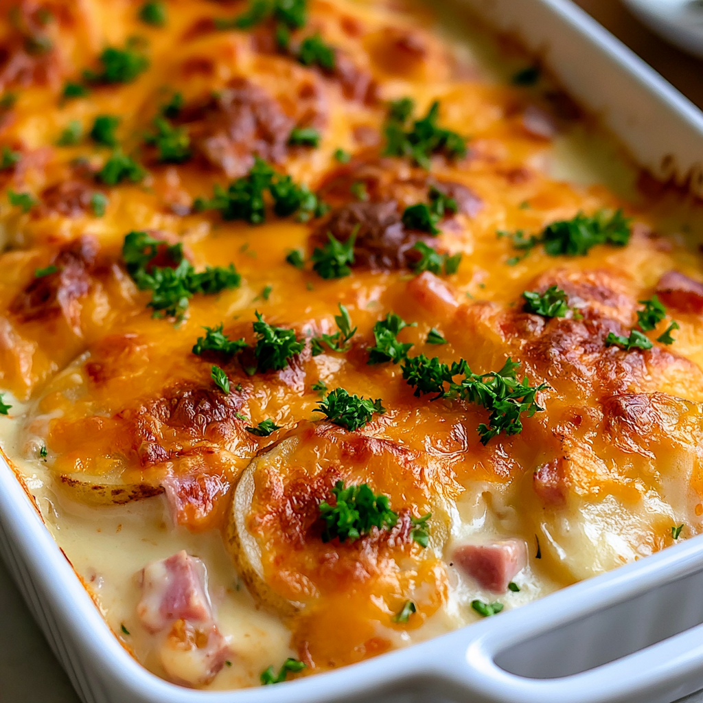 Creamy Ham Scalloped Potatoes