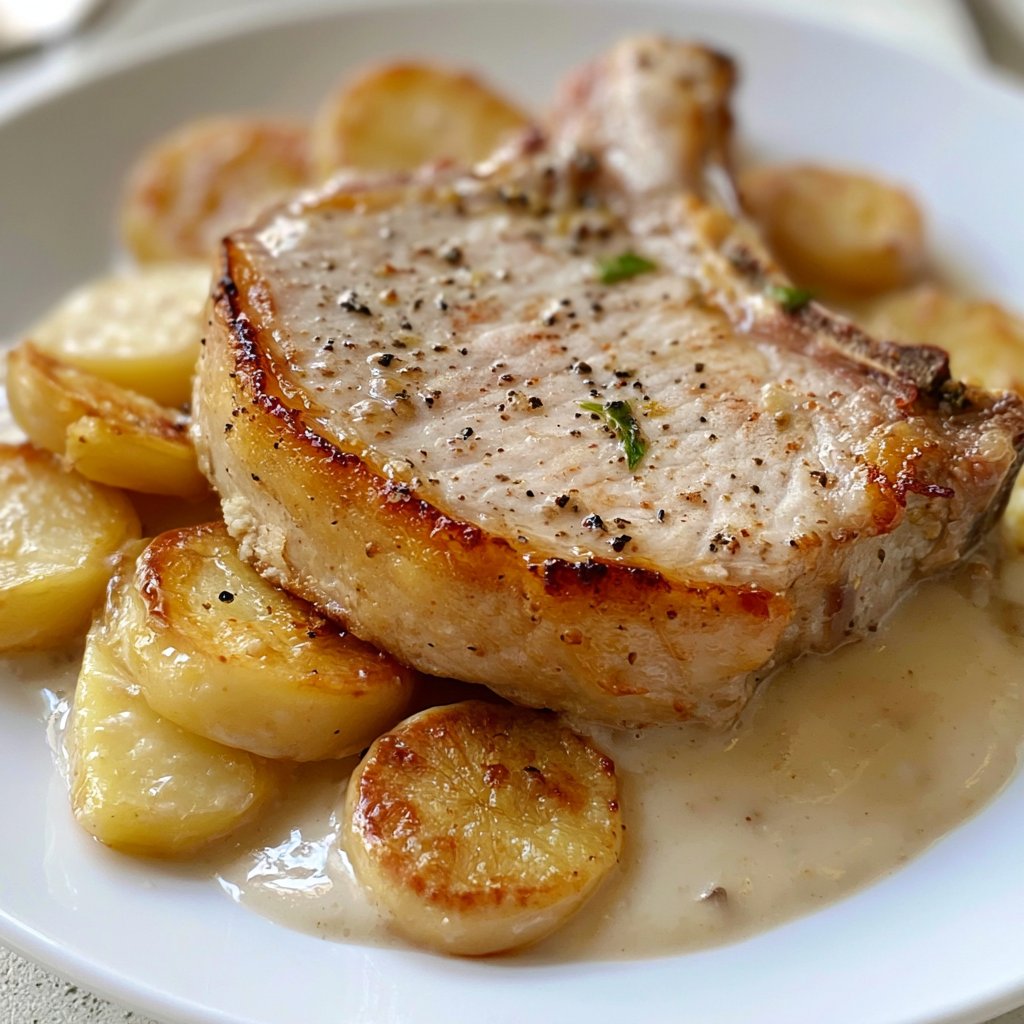 Scalloped Potatoes and Pork Chops
