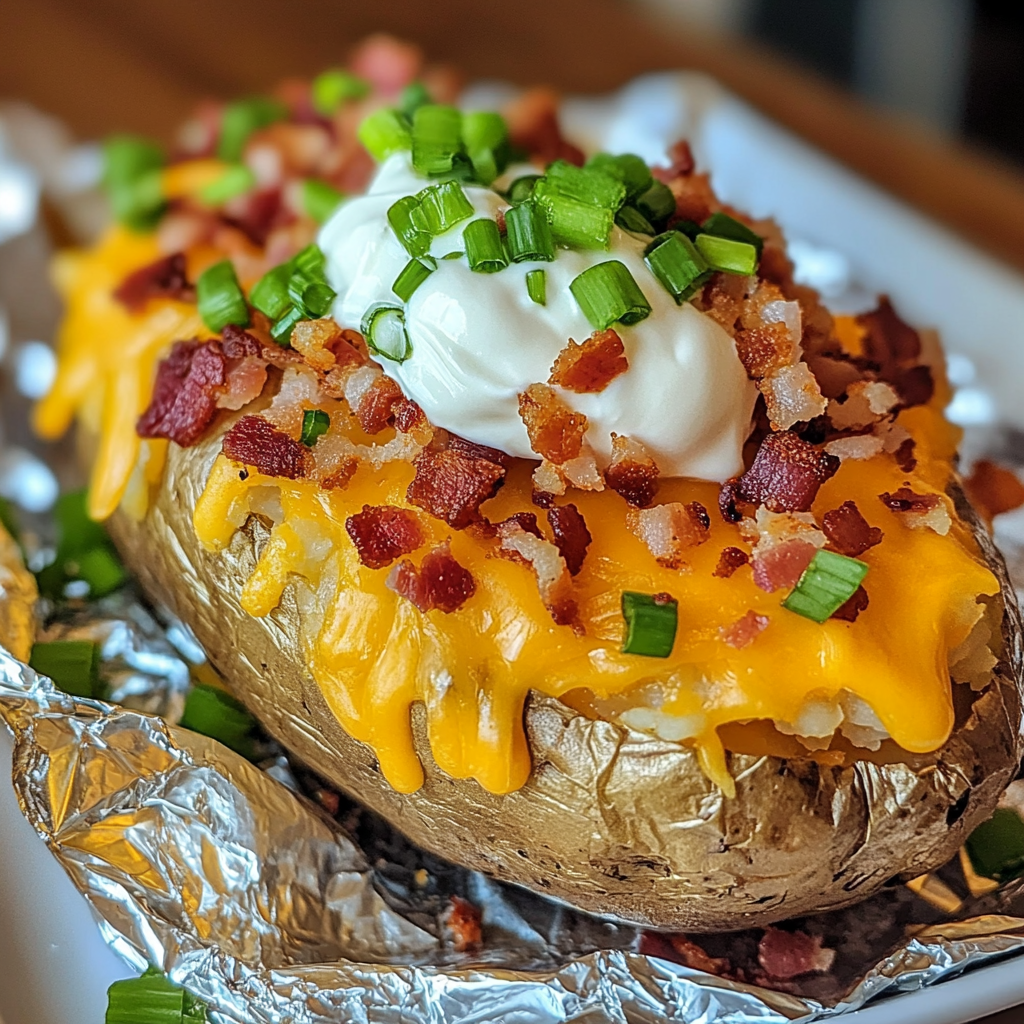 Slow Cooked Foil-Baked Potatoes