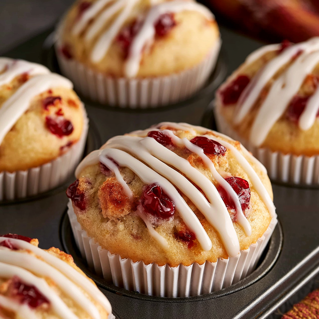 Sourdough Cranberry Orange Muffins