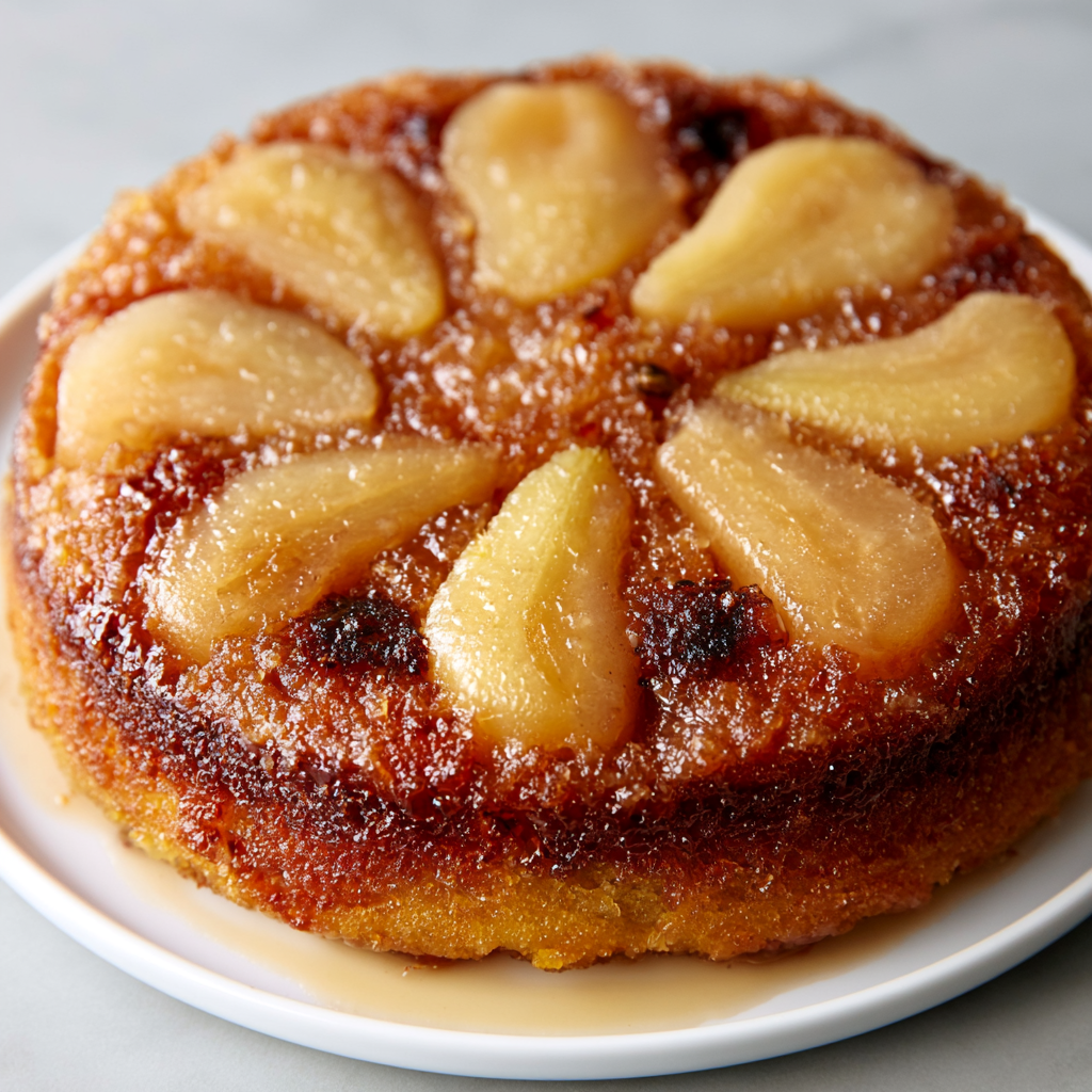 Spiced Pear Upside-Down Cake