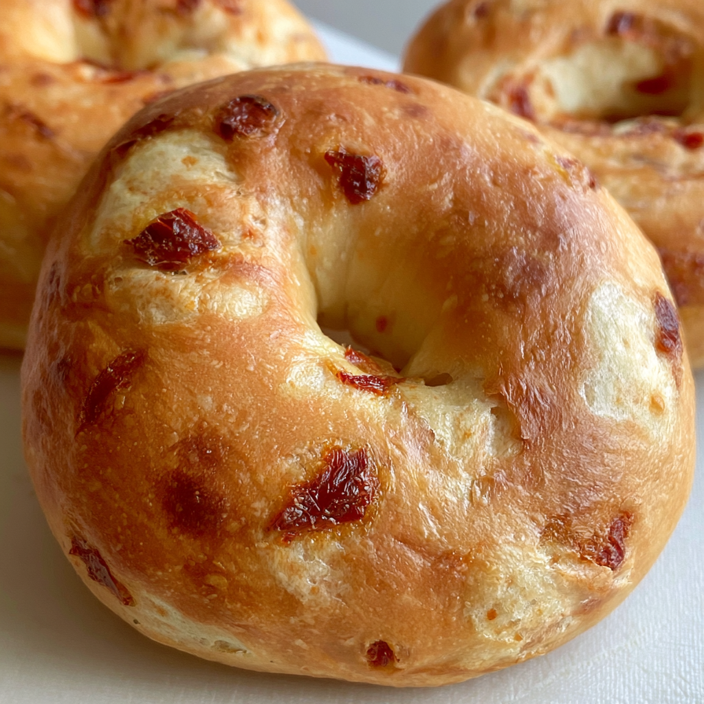 Sun-Dried Tomato Sourdough Bagels