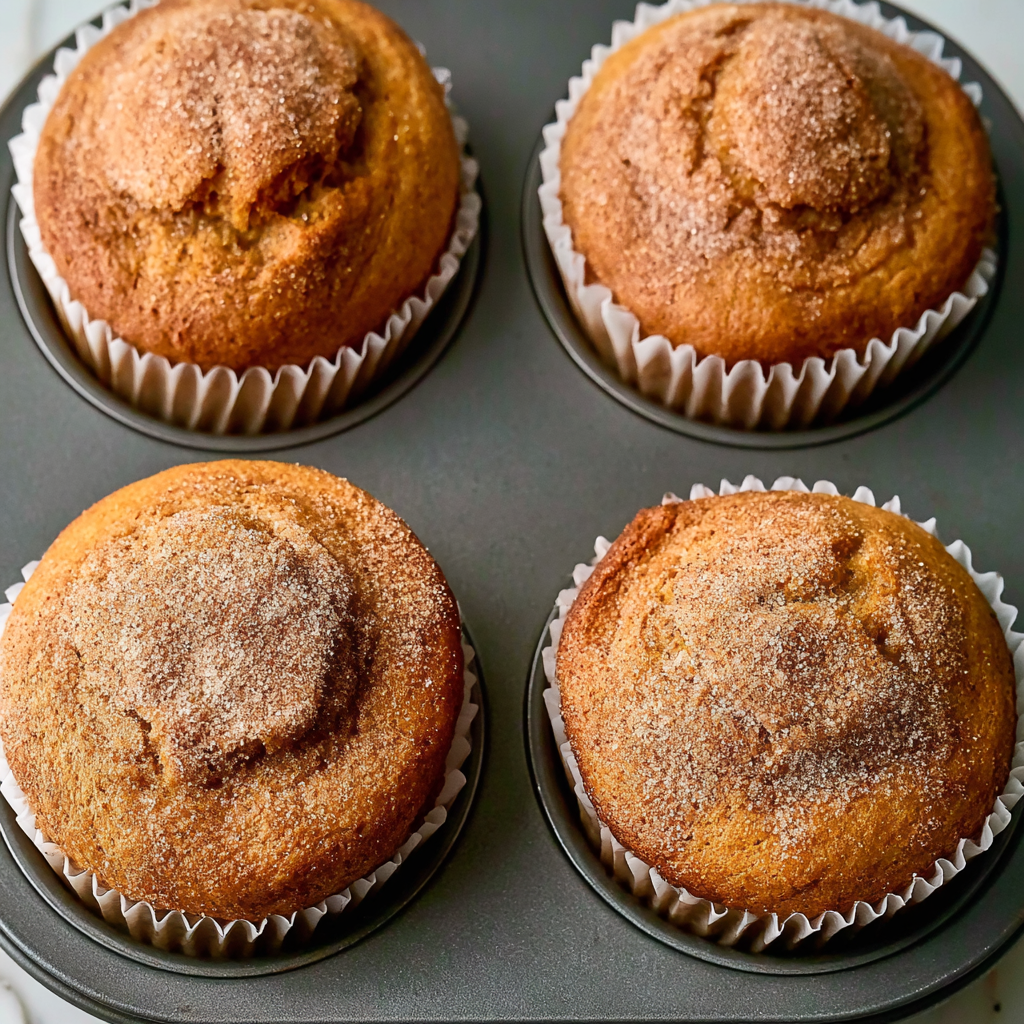 Cinnamon-Sugar Pumpkin Jumbo Muffins