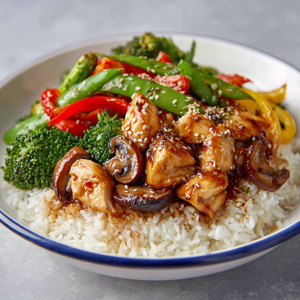 Teriyaki Chicken Bowl (30-Minute Dinner with Veggies and Rice)