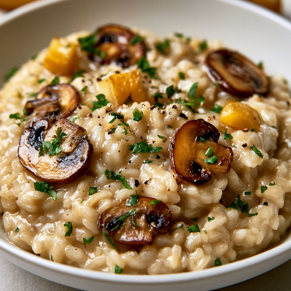 Creamy Vegan Mushroom Risotto