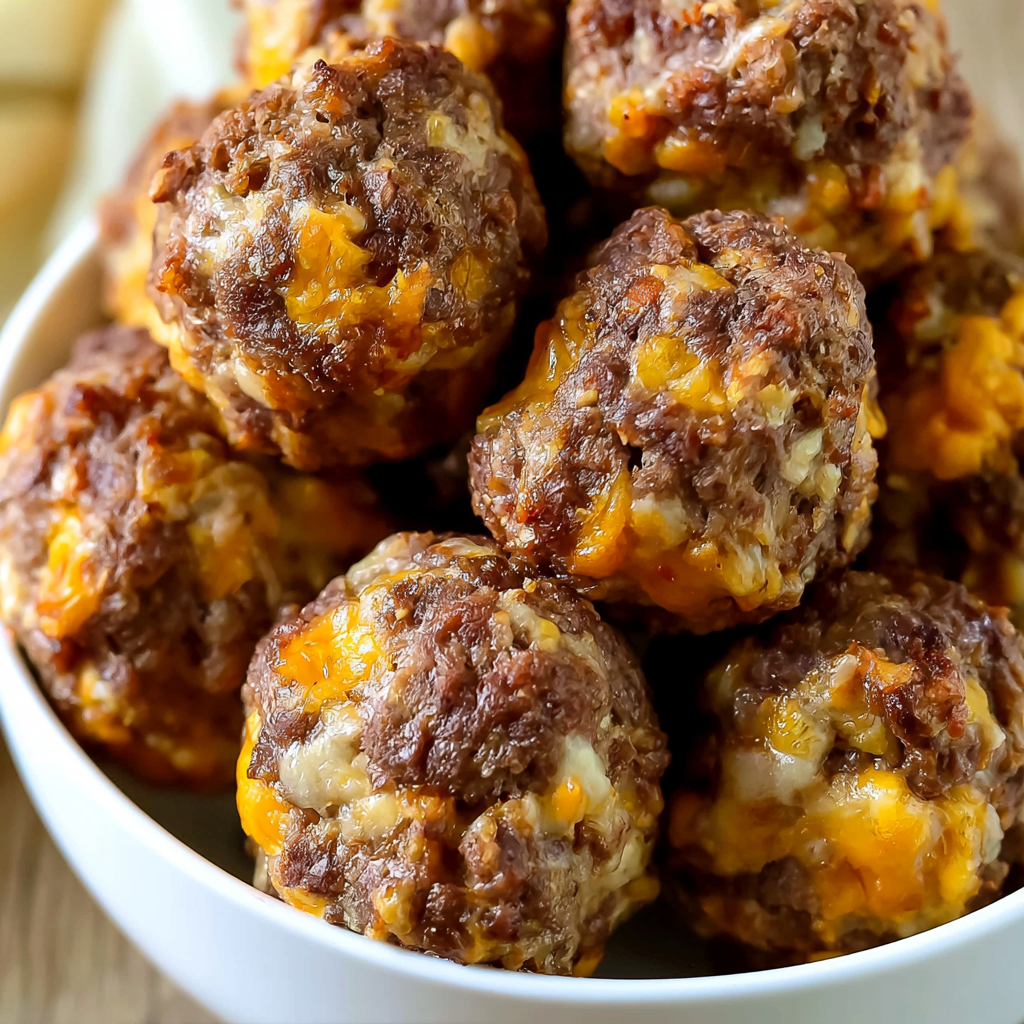 Cheesy Venison Sausage Balls