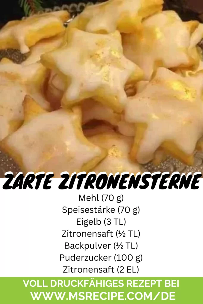 Zarte Zitronensterne Rezept