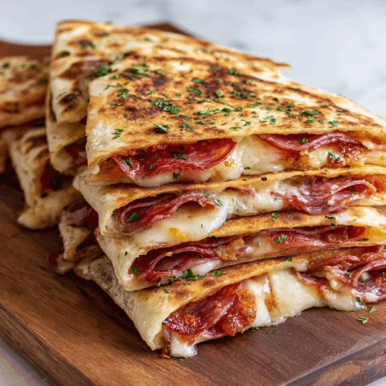 Cheesy Pepperoni Pizza Quesadillas