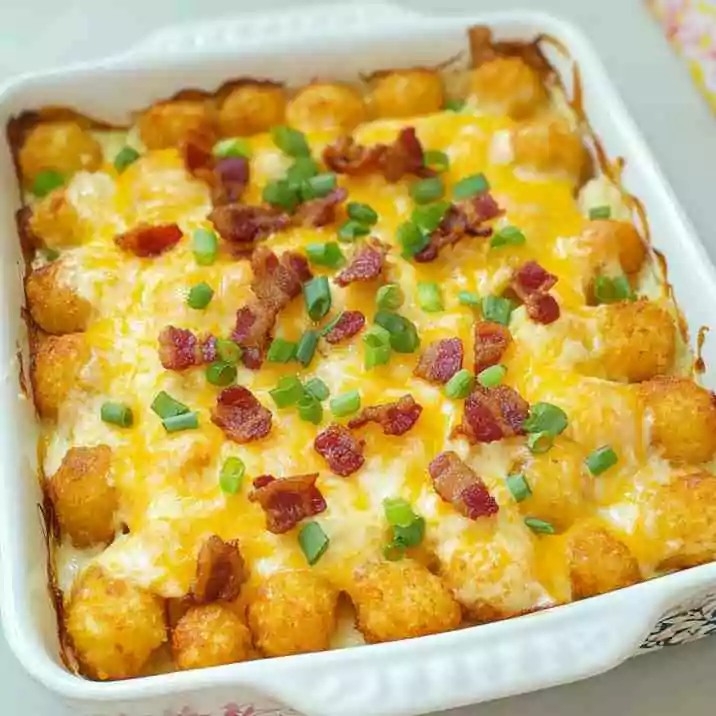 Chicken Bacon Ranch Tater Tot Casserole