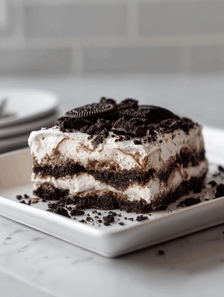 No-Bake Oreo Chocolate Lasagna