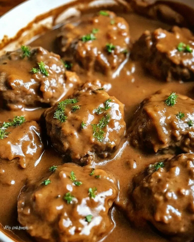 Poor Man’s Steak with Mushroom Gravy