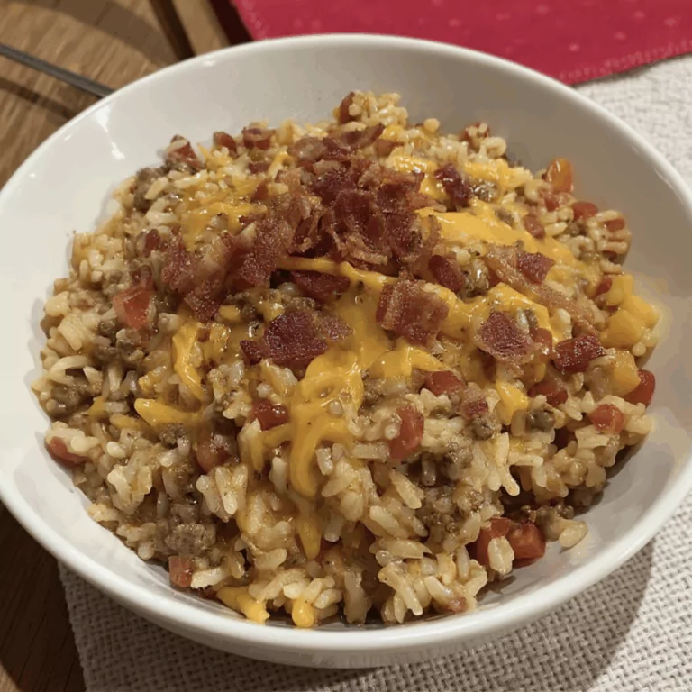 Bacon Cheeseburger Rice