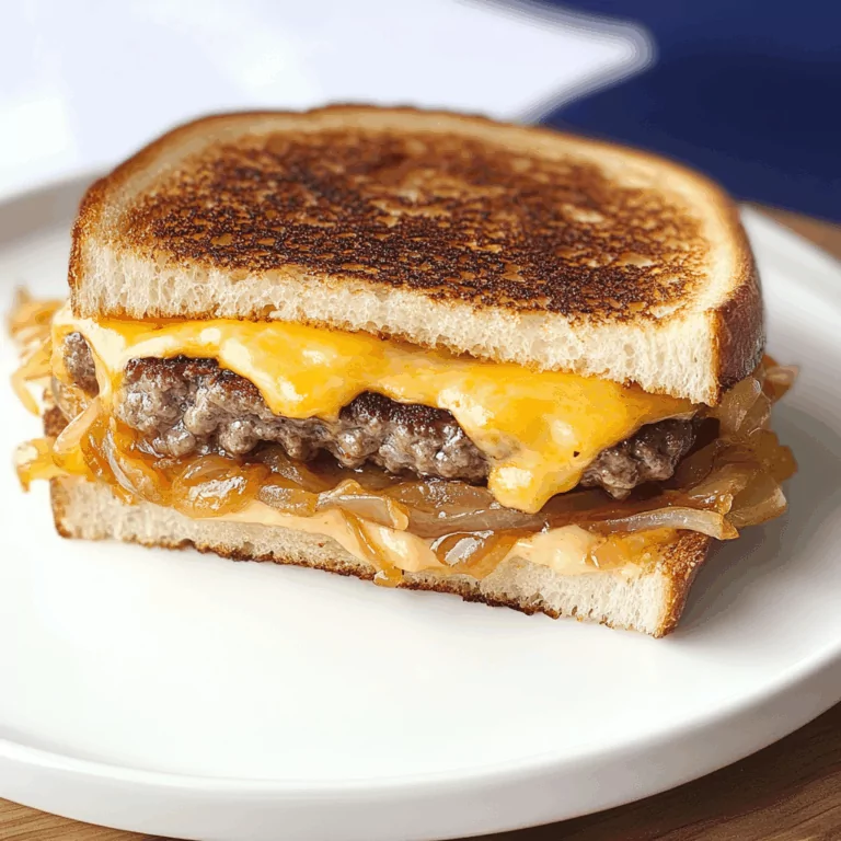 Patty Melt with Secret Sauce on toasted rye bread