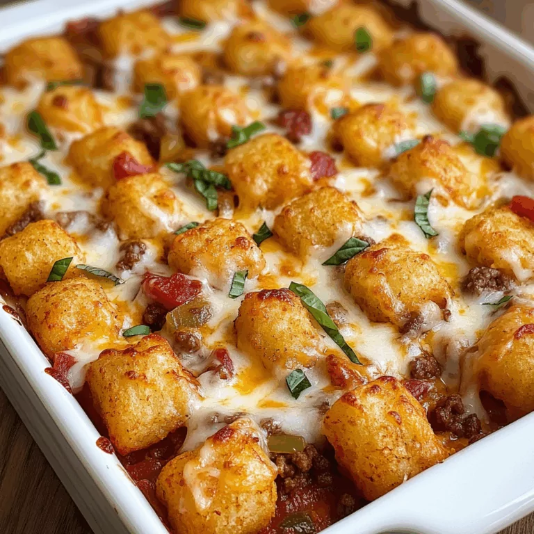 Pizza Tater Tot Casserole