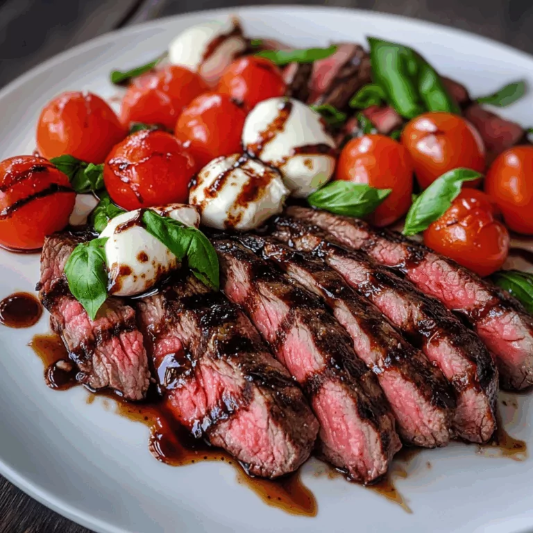Seared Balsamic Steak Caprese Recipe